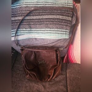 Marc MARC JACOBS Brown Leather Classic Q Lil Ukita Convertible Shoulder Bag